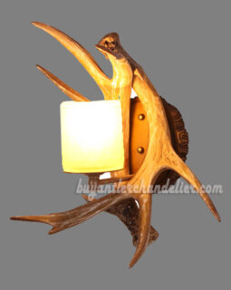 2 Cast Deer Antler Wall Lamp Decor Corridor Light Porch Lights Rustic Candle Style Lighting Fixtures