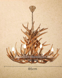 Antique 18 Antler Chandelier Cast Cascade 9 Candle-Style Ceiling Lights Hanging Lighting Rustic Fixtures