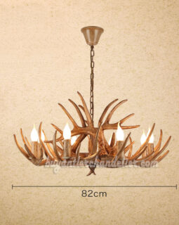 Antique 8 Mule Deer Antler Chandelier Cascade Candelabra Eight Ceiling Lights Rustic Style Lighting Fixtures