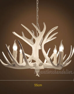 Cheap 4 Cast Pure White Deer Chandelier Four Pendant Lights Candelabra Rustic Style Lighting Home Decor