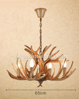Antique 4 Antlers Deer Antler Chandelier Four Cast Candelabra-style Lights Rustic Lighting Fixtures