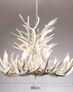 18 Cast Pure White Deer Antler Chandelier 9 + 9 Cascade Three Tiers Ceiling Lights Home Lighting Fixtures Decor