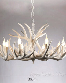 9 + 3 Elk Pure White Antler Chandelier Nine Cascade Pendant Lights Living Room Bedroom Lighting Fixtures Decor