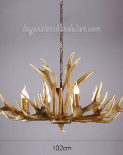 Discount 8 Cast Elk Antler Chandelier Eight Pendant Ceiling Lights Rustic Interior Decor Fixtures 40 Inches