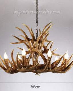 Vintage 15 Cast Antler Chandelier 9 + 6 Nine Candle-Style Ceiling Lights Cascade Rustic Lighting Home Decor