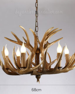 Vintage 6 Cast Deer Antler Chandelier Six Cascade Ceiling Lights Rustic Style Pendant Lighting Fixtures