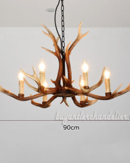 2018 New 6 Antler Deer Chandeliers Six Candelabra Ceiling Lights Rustic Style Lighting Home Decor Fixtures 35"