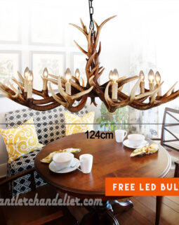 Best Deluxe 10 Cast Elk Antler Chandelier Dinning Living Room Pendant Ceiling Lights Rustic Style Fixtures 49 Inch