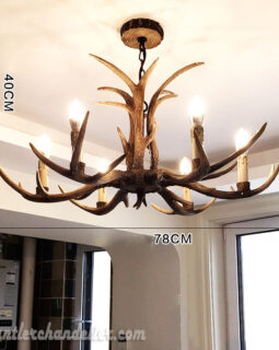 Buy Cheap 6 Cast Antler Chandelier Candelabra Pendant Lights Rustic Style Lighting Fixtures 30 Inch