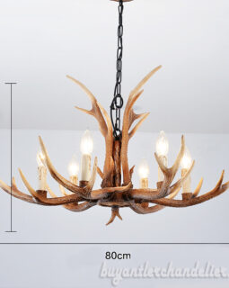 Cheap New 6 Cast Antler Chandelier Candelabra Pendant Light Rustic Home Decorating Lighting Fixtures 31.5"