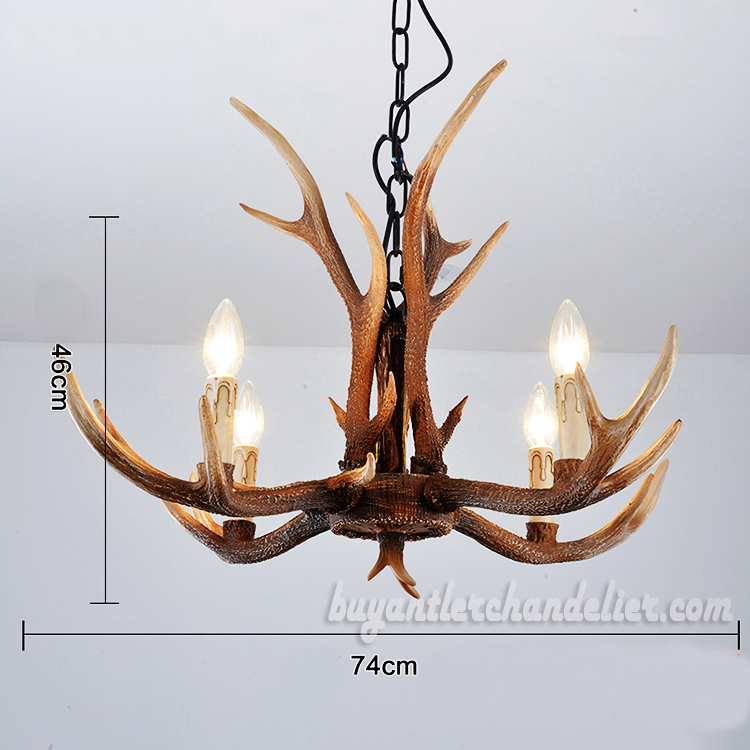 New 4 Cast Antler Chandelier Four Candelabra Pendant Lights Rustic Home Decoration Lighting Fixtures