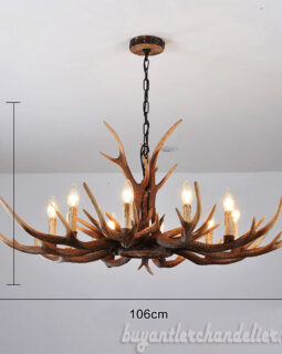New 10 Cast Antler Chandelier Ten Pendant Light Living Room Decor Rustic Style Lighting Fixtures 42 Inch