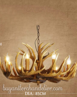 Antique 9 + 3 Cast Deer Antler Chandeliers Nine Candelabra Hanging Lights Rustic Lighting Fixtures for Kitchen Dining Living Room With Plug