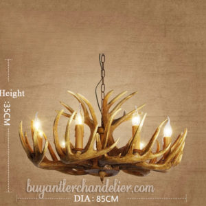 Antique 9 + 3 Cast Deer Antler Chandeliers Nine Candelabra Hanging Lights Rustic Lighting Fixtures for Kitchen Dining Living Room With Plug