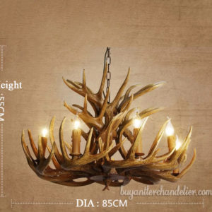 Best Antique 9 + 6 15 Cast Deer Antler Chandeliers Nine Candle-Style Pendant Lights Rustic Lighting Fixtures for Kitchen Dining Living Room