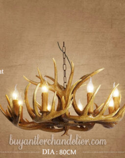 Antique Faux Deer Antler Chandeliers 8 Eight Candelabra Pendant Lights Rustic Lighting Fixtures for Dining Room Kitchen Island With Plug In